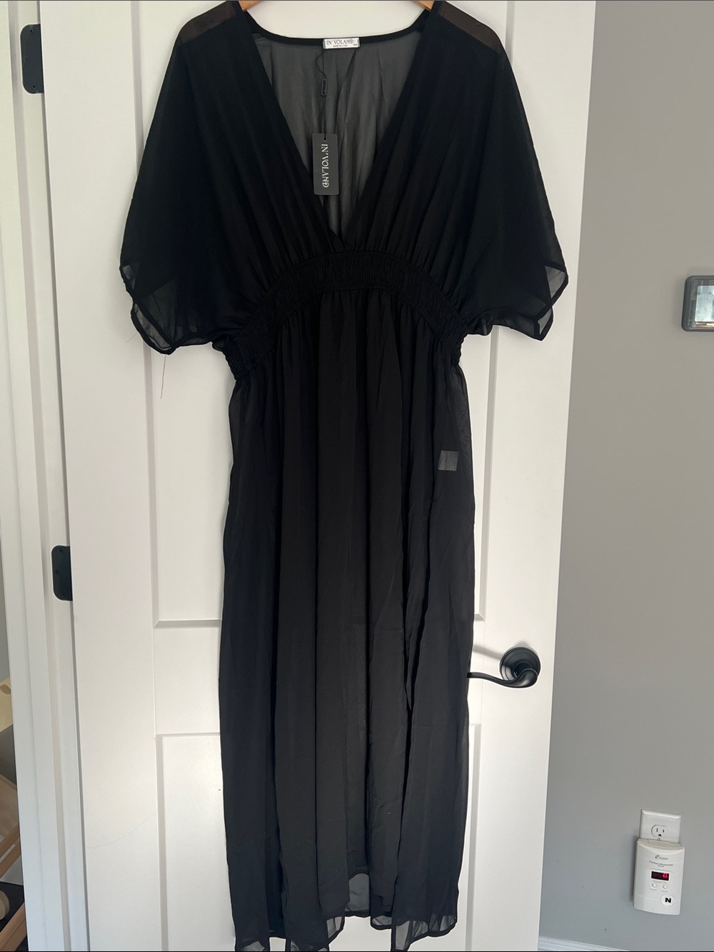 Black Sheer Maxi Dress Cover Up
